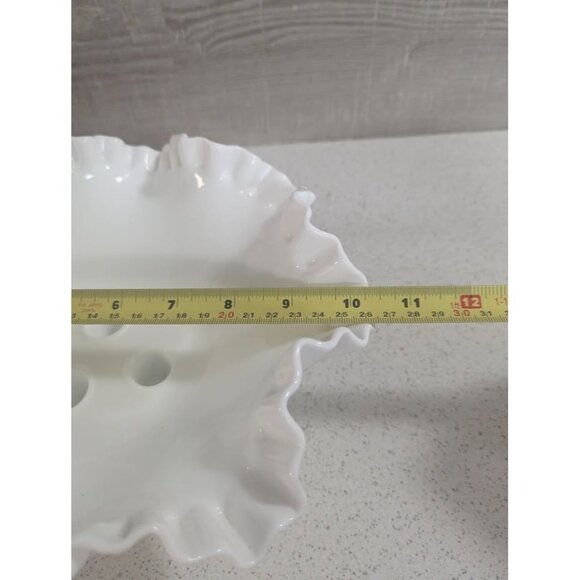 Fenton Hobnail White Milk Glass Epergne - Picture 5 of 6